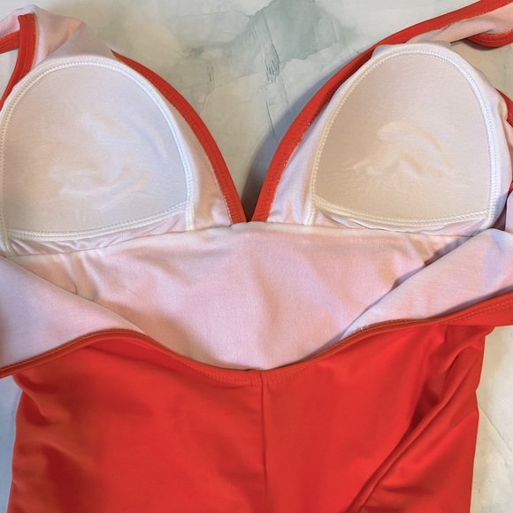 Mami Couture orange one piece swimsuit small (6-8) - Picture 10 of 13